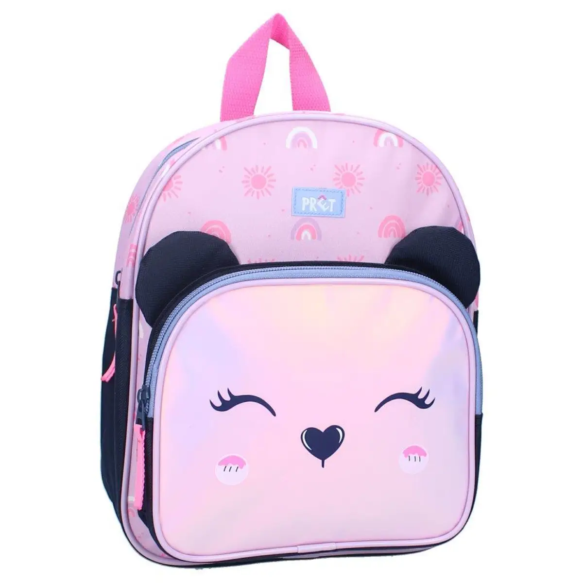 Plecak dziecięcy różowo liliowy z motywem misia z uszami dla dziecka. Pret Plecak dla dzieci Miś Giggle lila pink
