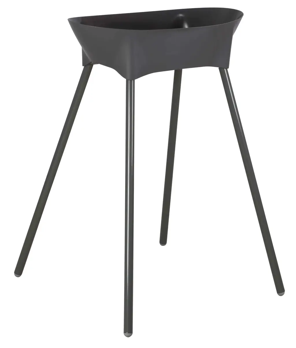 Stojak do wanienki dziecięcej ciemnoszary z tworzywa i metalu. Luma Stojak do wanienki dark grey