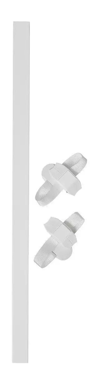 Biały adapter do montażu bramki ochronnej do balustrady schodów z paskami mocującymi akcesorium dla dziecka. Baby Dan Adapter do montowania bramki ochronnej do balustrady schodów