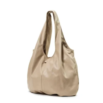Torba dla mamy w kolorze khaki z miękkiego materiału z szerokimi uchwytami. Elodie Details Torba dla mamy Draped Tote Pure Khaki