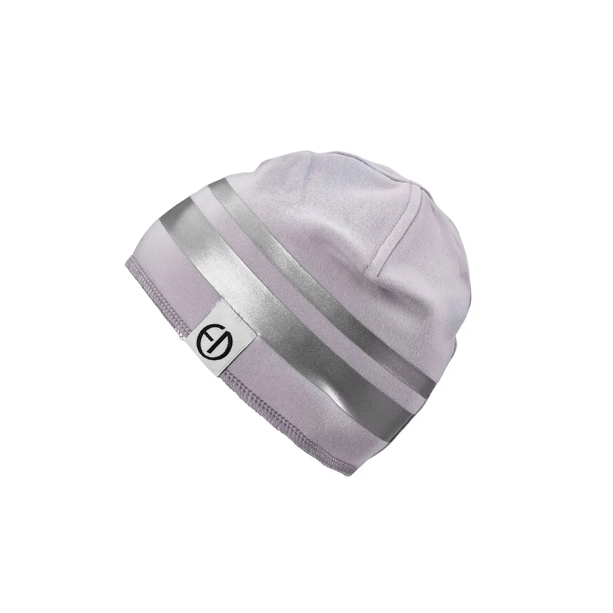 Fioletowa zimowa czapka dziecięca z dwoma srebrnymi paskami i naszywką dla dziecka 1-2 lata. Elodie Details Czapka Lavender Love 1-2 lata