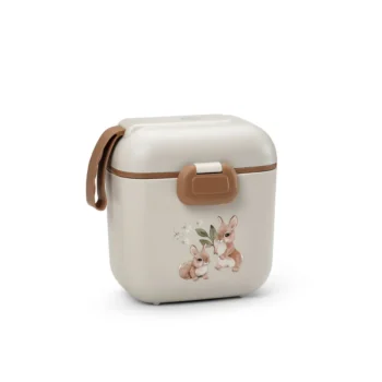 Beżowa śniadaniówka z nadrukiem króliczków dla dziecka. Elodie Details Lunchbox Bunny Darling
