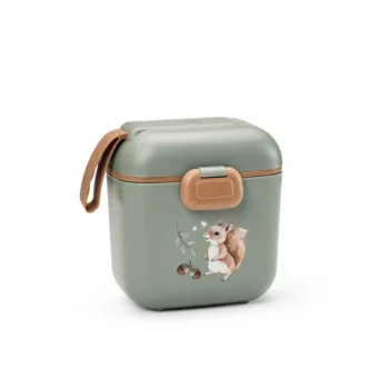 Zielona śniadaniówka z nadrukiem wiewiórki dla dziecka. Elodie Details Lunchbox Chipmunk Darling