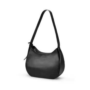 Czarna torba dla mamy z długim paskiem Moon Bag z gładkiego materiału. Elodie Details Torba dla mamy Moon Bag Black