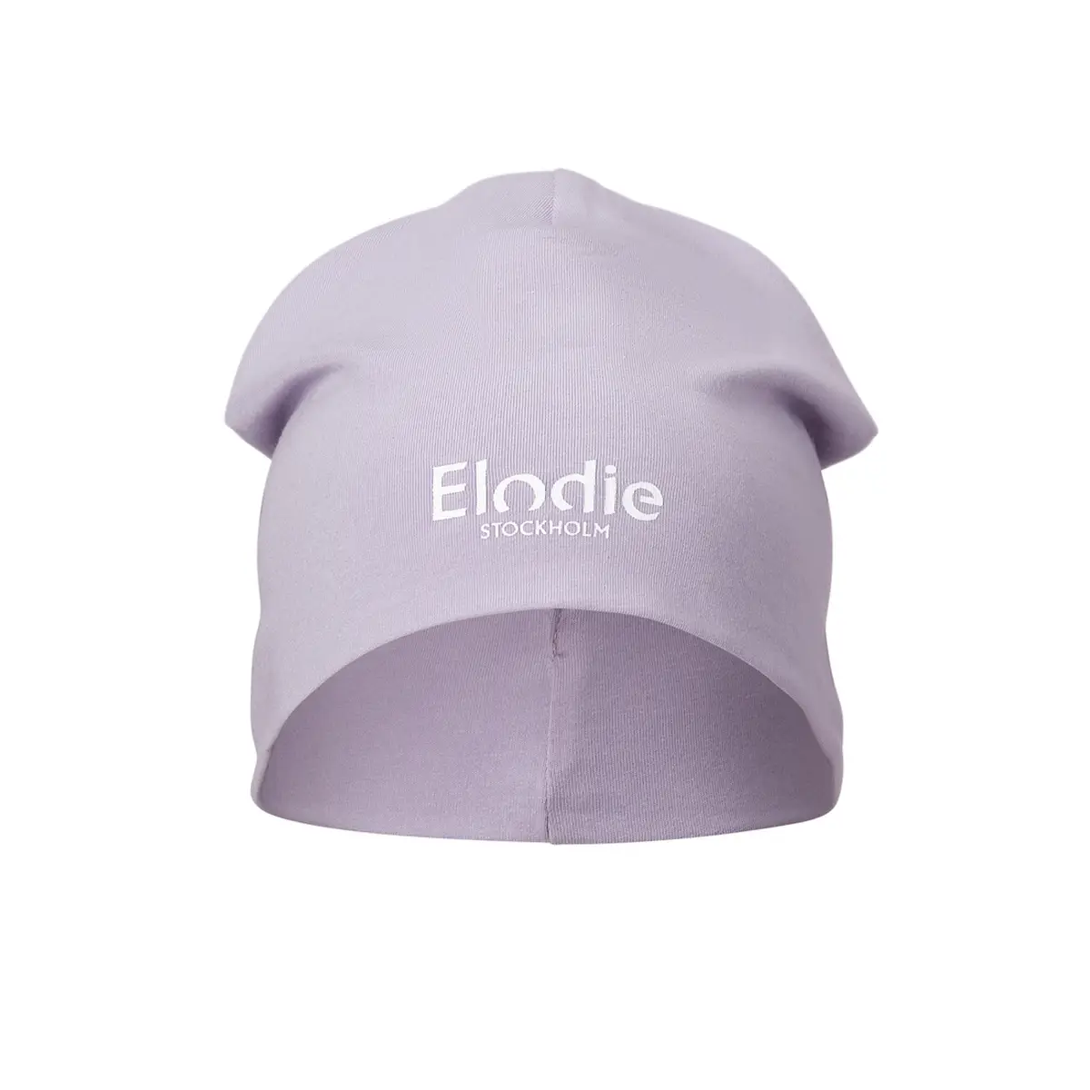Cienka jasnofioletowa czapka dla niemowlaka z nadrukiem białego napisu. Elodie Details Czapka Lavender Love 0-6 m-cy
