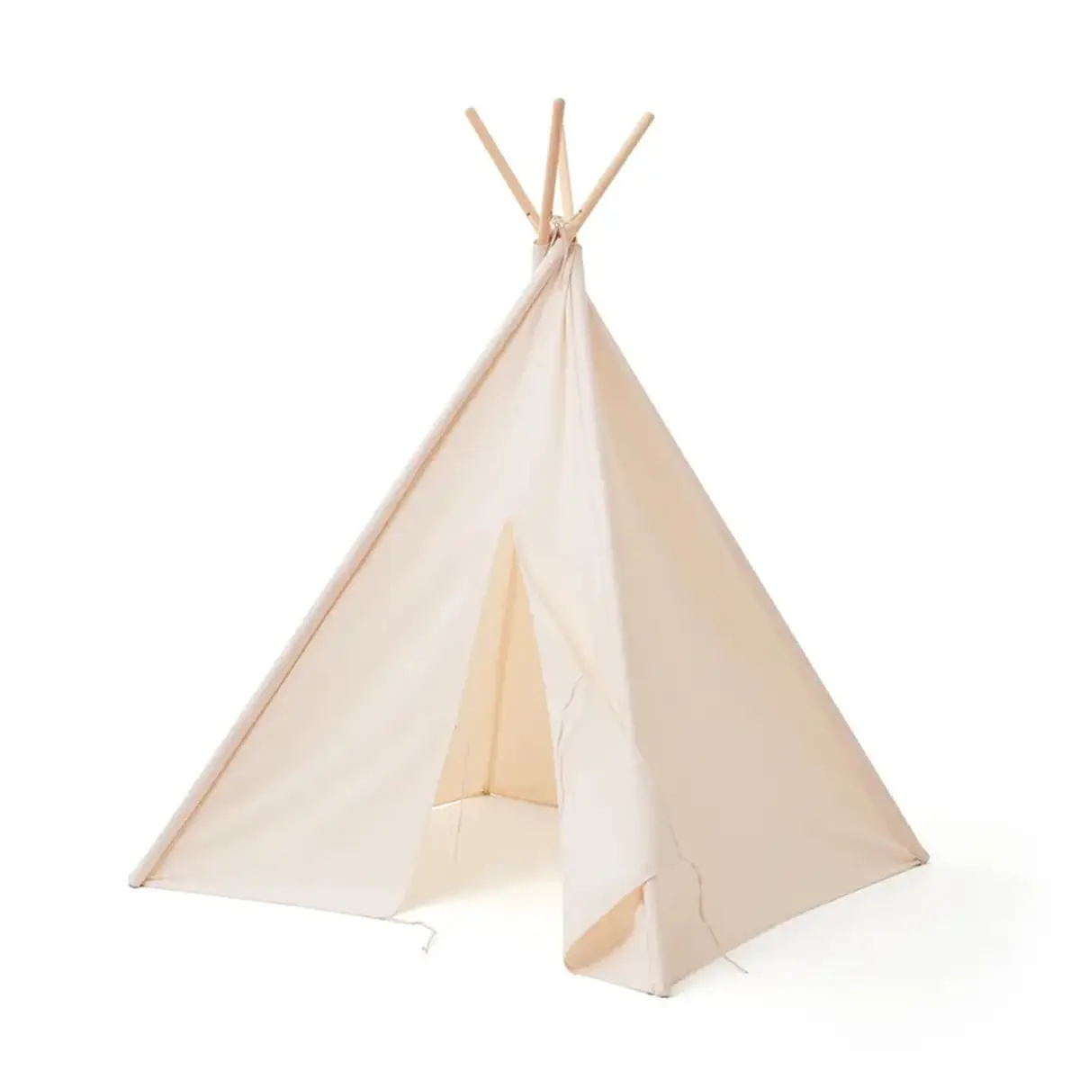 Namiot tipi dla dzieci w kolorze ecru z drewnianymi kijami. Kid’s Concept Namiot Tipi off white