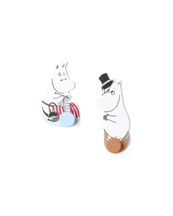 Zestaw dwóch białych wieszaków ściennych z postaciami Muminków dla dzieci. Kid’s Concept Wieszaki Moominmamma MOOMIN 2 sztuki