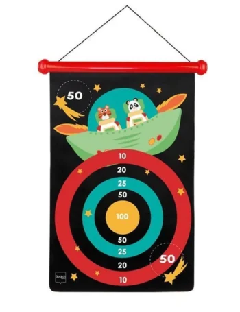 Magnetyczna tarcza do rzutek z motywem astronautów i zwierząt w kosmicznym statku dla dzieci rozmiar L. Scratch Rzutki magnetyczne Astronauci rozmiar L