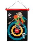Magnetyczna tarcza do rzutek z motywem papugi pirata i punktacją dla dzieci rozmiar L. Scratch Rzutki magnetyczne Piraci rozmiar L