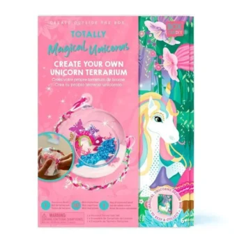 Zestaw kreatywny do samodzielnego wykonania terrarium jednorożec z elementami dekoracyjnymi dla dzieci. Box Candiy zestaw kreatywny Terrarium Jednorożec