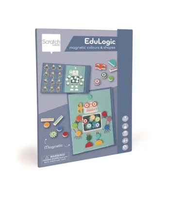 Magnetyczna układanka puzzle z kolorowymi kształtami do tworzenia robotów dla dzieci. Scratch magnetyczna układanka kształty i kolory Roboty