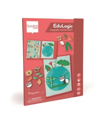 Magnetyczna układanka puzzle z kształtami i kolorami zwierząt dla dzieci. Scratch magnetyczna układanka kształty i kolory Zwierzęta