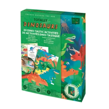 Zestaw artystyczny z 30 kartami pracy z motywem dinozaurów dla dzieci. Box Candiy zestaw artystyczny DINO 30 kart pracy