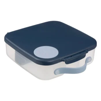 Śniadaniówka plastikowa granatowa z przezroczystym spodem dla dziecka. b.box Lunchbox Midnight