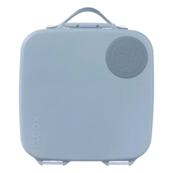 Niebieska śniadaniówka lunchbox z uchwytem dla dziecka. b.box Lunchbox Chill Out