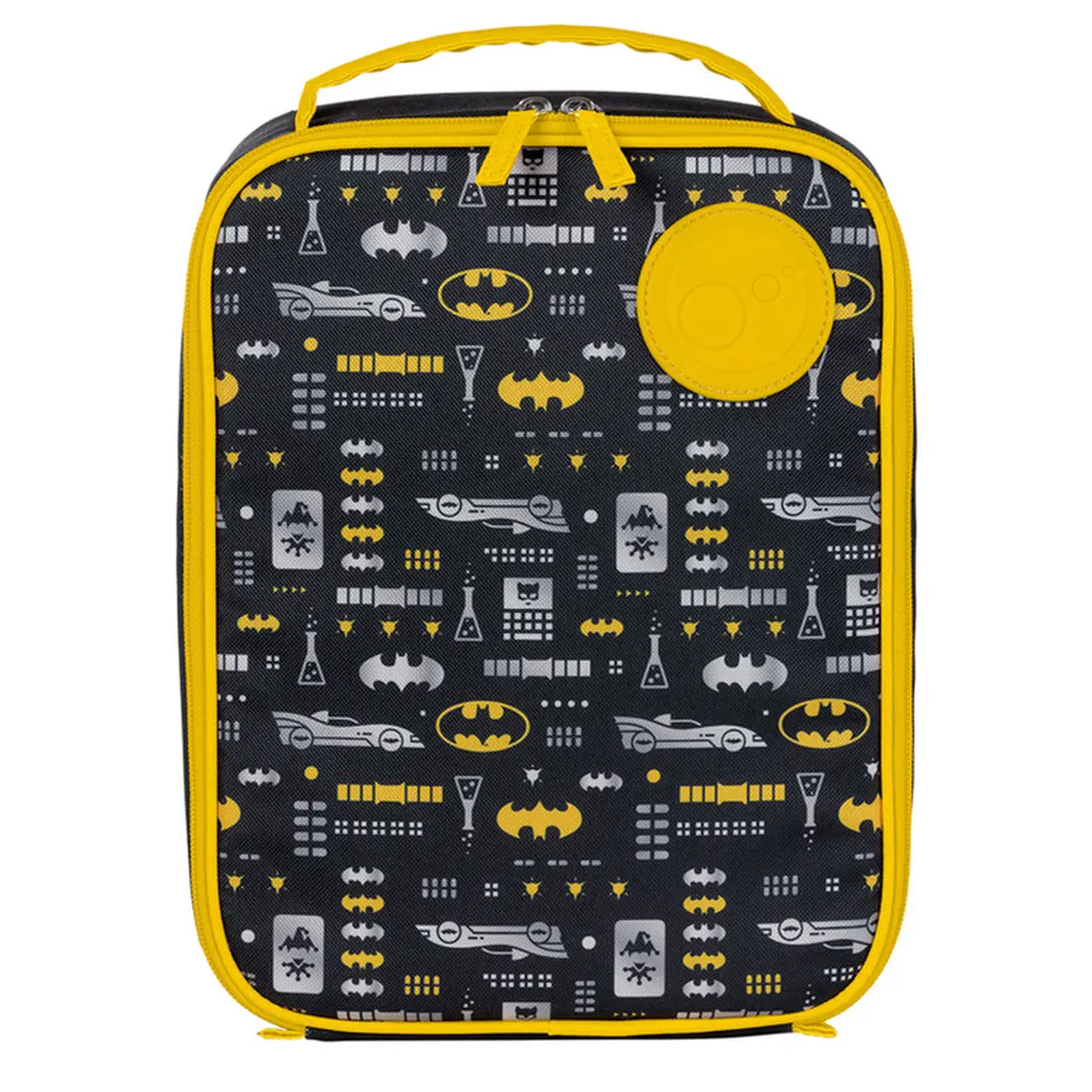 Czarno-żółta torba termiczna na lunchbox z motywem Batmana dla dziecka. b.box Batman by Torba termiczna na lunchbox