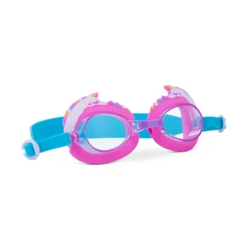 Różowe okulary pływackie dla dzieci z motywem jednorożca niebieski regulowany pasek. Aqua2ude Okulary do pływania dla dzieci Uroczy jednorożec róż 3+
