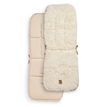 Miękka wkładka do wózka kremowa z materiału sherpa dla dziecka. Elodie Details Miękka wkładka do wózka Soft Sherpa
