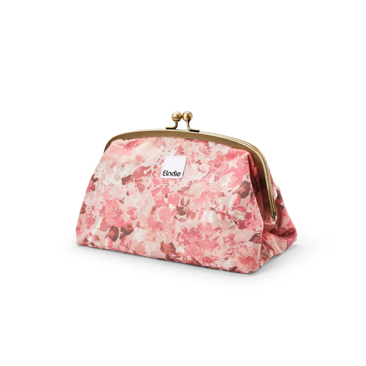 Różowa kosmetyczka z kwiatowym wzorem z metalowym zapięciem dla mamy. Elodie Details Organizer Zip&Go River Rose