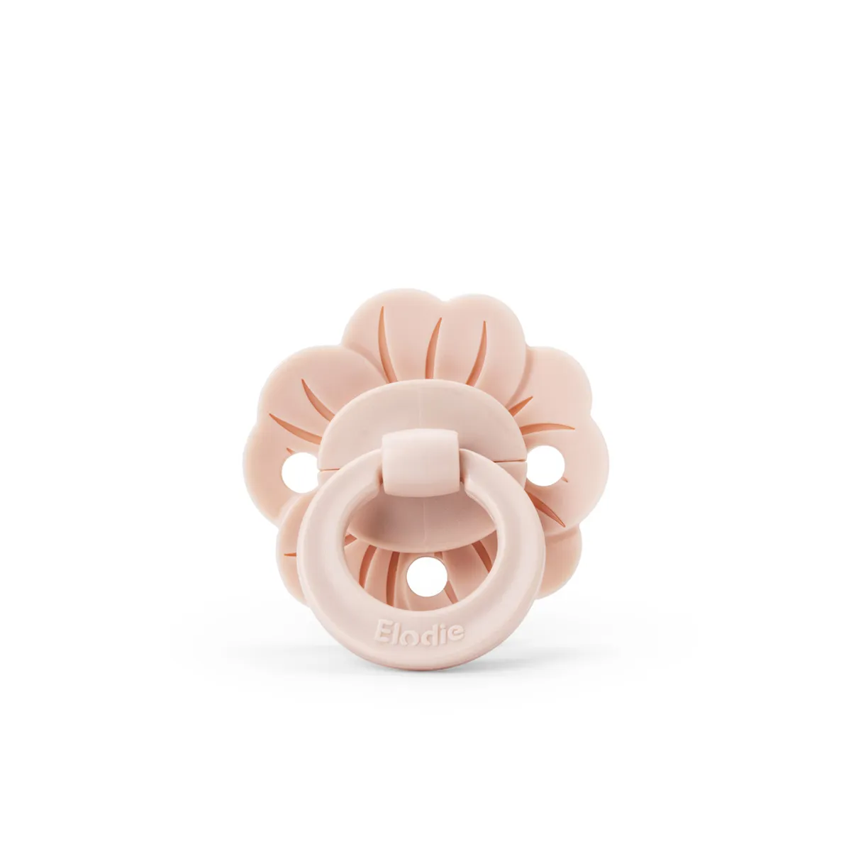 Smoczek dla niemowlaka w kształcie kwiatu w kolorze pudrowego różu. Elodie Details Smoczek Binky Bloom Newborn Powder Pink