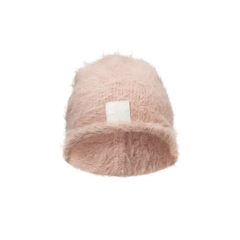 Elodie Details Czapka zimowa Furry Knit Powder Pink