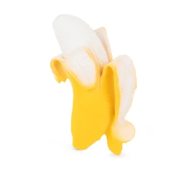 Żółty gryzak w kształcie banana dla niemowlaka. Oli & Carol Gryzak Zabawka Banan Ana Banana