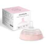 Smoczek do butelki antykolkowy kształt piersi rozmiar xl kolor różowy dla niemowląt. Mombella Smoczek do Butelki Antykolkowej Breast Shape XL Old Rose