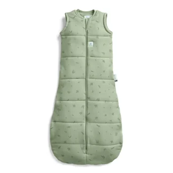 Zielony śpiworek niemowlęcy bez rękawów z delikatnym wzorem na jesień i zimę dla dziecka 8-24 miesięcy. ergoPouch Śpiworek Jersey 2.5TOG Willow – ciepły/na jesień-zimę/zimowy gruby 8-24M