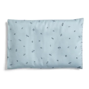 Organiczna poduszka dla dziecka jasnoniebieska w wzór ważek z poszewką. ergoPouch Organiczna Poduszka dla Dziecka z Poszewką Dragonflies