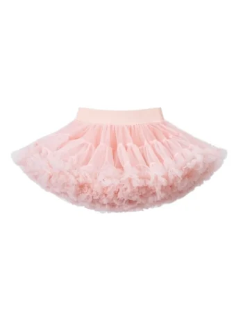Różowa spódniczka tiulowa dla dziewczynki z falbanami i elastycznym pasem. Fig&Pear Spódniczka tiulowa Ballet Pink