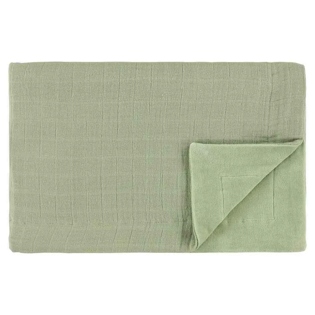 Zielony kocyk niemowlęcy 75x100 cm z miękkiego materiału dla dziecka. Trixie Kocyk niemowlęcy 75x100cm Bliss Sage Baby