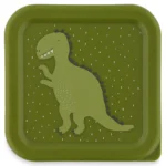 Zielony pojemnik na przekąski z nadrukiem dinozaura dla dziecka. Trixie Zestaw pojemników na przekąski 3szt. – Dinozaur Baby