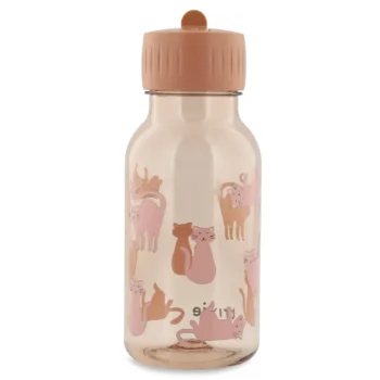 Przezroczysta butelka tritanowa 350 ml z różowymi kotami dla dziecka. Trixie Butelka tritanowa 350ml Kot Baby