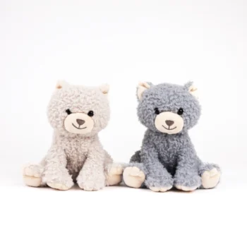 Dwa duże pluszowe kotki szary i beżowy dla dzieci. Egmont Toys Przytulanki Romy Cat 2 kotki duże