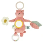 Zawieszka sensoryczna kot różowy z lusterkiem i grzechotką dla niemowlaka. Trixie Zawieszka sensoryczna – Kot Baby