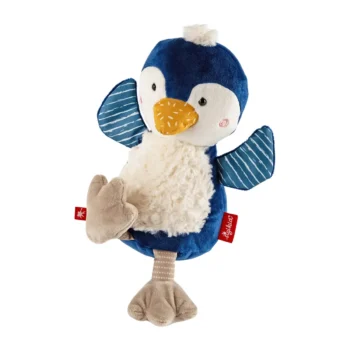 Pluszowa maskotka pingwin patchwork miękka zabawka dla dzieci. sigikid Pierwsza przytulanka Pingwin patchwork maskotka zabawka dla dzieci