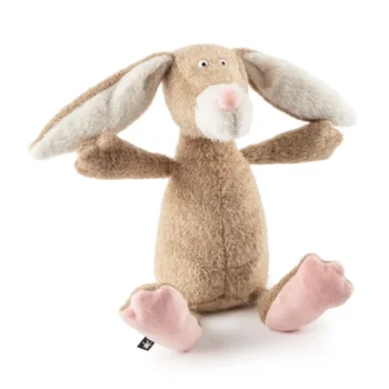 Pluszowy króliczek beżowy z długimi uszami i różowymi łapkami maskotka dla dzieci. sigikid Pluszowy Króliczek Ach Good! 36cm maskotka przytulanka dla dzieci