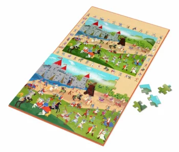Puzzle magnetyczne i gra obserwacyjna rycerze 80 elementów dla dzieci. Scratch 2w1 Puzzle magnetyczne i gra obserwacyjna Rycerze 80el