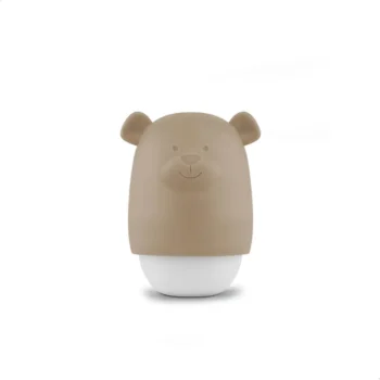 Lampka nocna dla dzieci w kształcie misia w kolorze taupe do kontaktu. Zazu BENNY Lampka Nocna dla Dzieci do Kontaktu Taupe