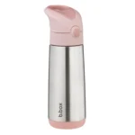 Bidon termiczny stalowy z różowym ustnikiem i podstawą 500 ml dla dziecka. b.box Bidon termiczny 500ml Blush Crush