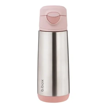 Butelka termiczna ze stali nierdzewnej z różowym ustnikiem sportowym 500 ml dla dziecka. b.box Butelka termiczna z ustnikiem sportowym 500ml Blush Crush