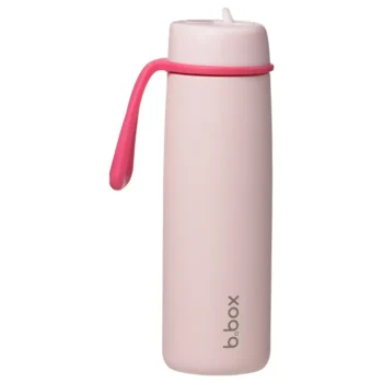 Różowa butelka termiczna 690 ml z uchwytem dla dziecka. b.box Butelka termiczna 690ml Pink Paradise