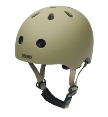 Zielony dziecięcy kask na rower rolki deskorolkę hulajnogę rozmiar XS dla dziecka. CoandCo Kask dziecięcy na rower rolki deskorolkę hulajnogę zielony XS Trybike