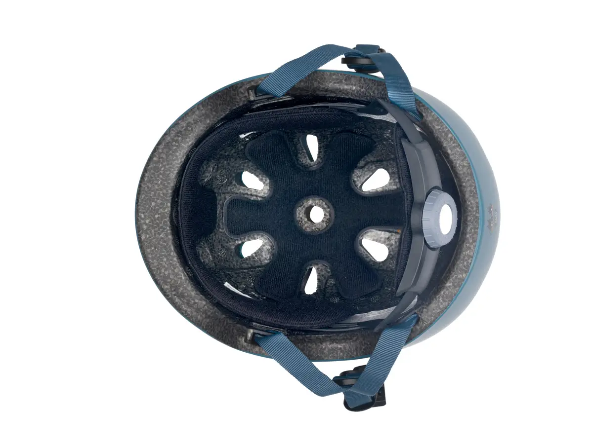 Dziecięcy kask na rower rolki deskorolkę hulajnogę szary rozmiar XS wnętrze z wyściółką i regulowanymi paskami. CoandCo Kask dziecięcy na rower rolki deskorolkę hulajnogę szary XS Trybike