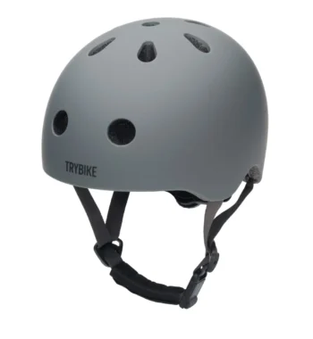 Dziecięcy kask rowerowy szary z otworami wentylacyjnymi rozmiar xs dla dziecka. CoandCo Kask dziecięcy na rower rolki deskorolkę hulajnogę szary XS Trybike