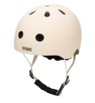 Kremowy kask dziecięcy na rower rolki deskorolkę hulajnogę rozmiar XS dla dziecka. CoandCo Kask dziecięcy na rower rolki deskorolkę hulajnogę kremowy XS Trybike