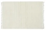 Wełniany dywan biały z delikatnym wzorem i frędzlami 140x200cm. Lorena Canals Dywan wełniany Ari Sheep White 140x200cm