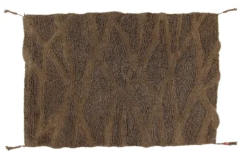Wełniany dywan w brązowych odcieniach z wzorem przypominającym gałęzie dla domu. Lorena Canals Dywan Wełniany Enkang Acacia Wood 170x240cm
