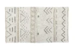 Wełniany dywan w jasnych odcieniach z geometrycznym wzorem w stylu boho 80x140 cm. Lorena Canals Dywan Wełniany Lakota Day 80x140cm