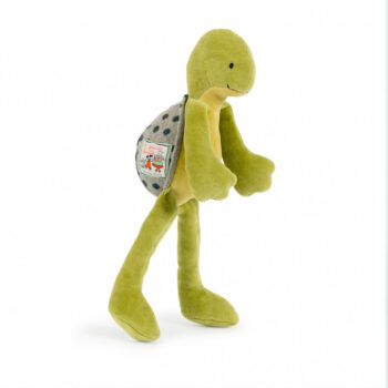 Pluszowa maskotka żółw zielony z szarą skorupą dla dziecka. Moulin Roty Maskotka żółw Camille 20cm